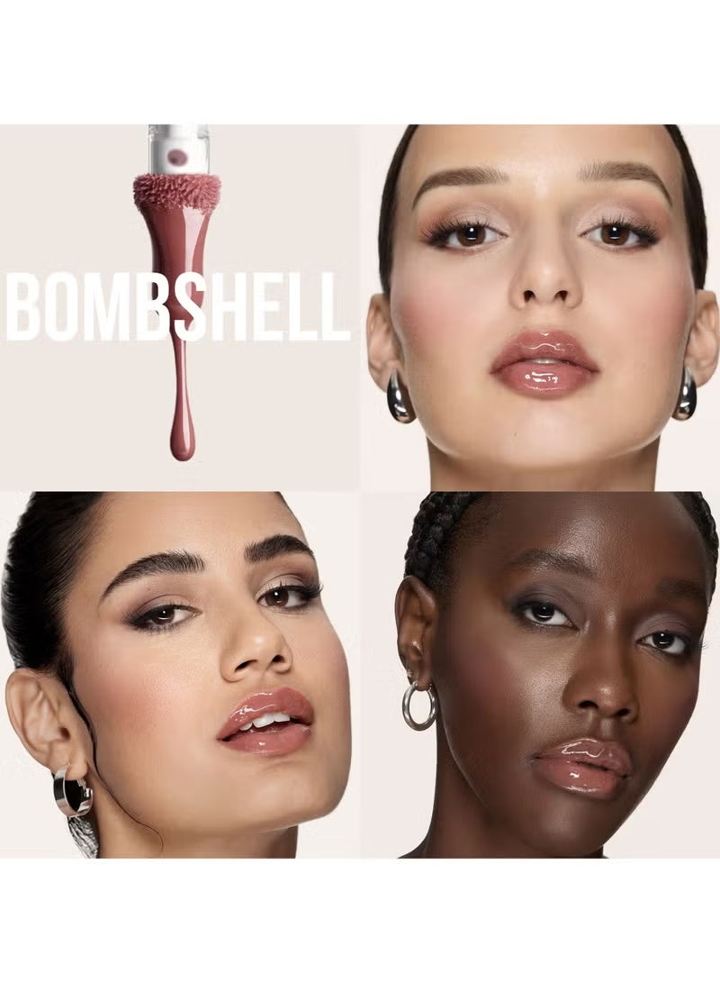 Huda Faux Filler Extra Shine Lip Gloss Bombshell - 3.9ml - Image 2